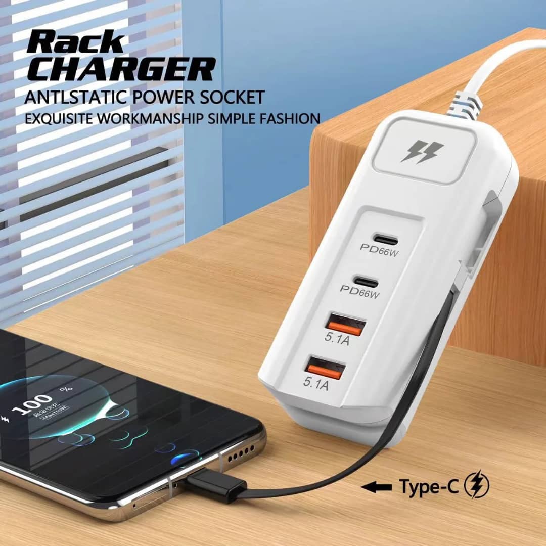 Chargeur rapide de 66W multiport
